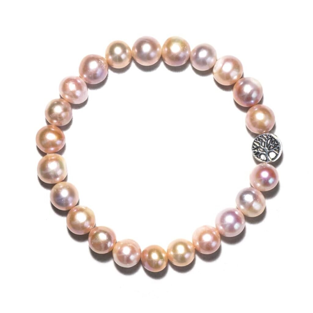 22 Real Pearl Beads With A Pure Silver Tree of Life, Nature Pearl Bracelet for Women Mom Girlfriend Wife As A Good Gift 22 Real Pearl Beads With A Pure Silver Tree of Life, Nature Pearl Bracelet for Women Mom Girlfriend Wife As A Good Gift