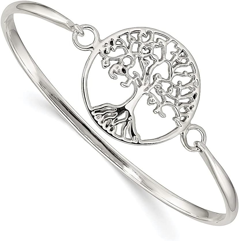 925 Sterling Silver Tree Of Life Bangle Bracelet Cuff Expandable Stackable Hinged Fine Jewelry For Women Gifts For Her 925 Sterling Silver Tree Of Life Bangle Bracelet Cuff Expandable Stackable Hinged Fine Jewelry For Women Gifts For Her