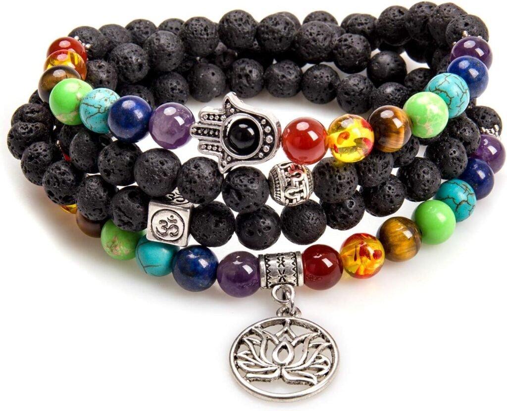 Addmluck 108 Mala Beads Meditation Necklace 7 Chakra Tree of Life Pendant Necklace Prayer Buddha Beaded Bracelets Healing Stone Yoga Necklace for Men and Women Jewelry Addmluck 108 Mala Beads Meditation Necklace 7 Chakra Tree of Life Pendant Necklace Prayer Buddha Beaded Bracelets Healing Stone Yoga Necklace for Men and Women Jewelry