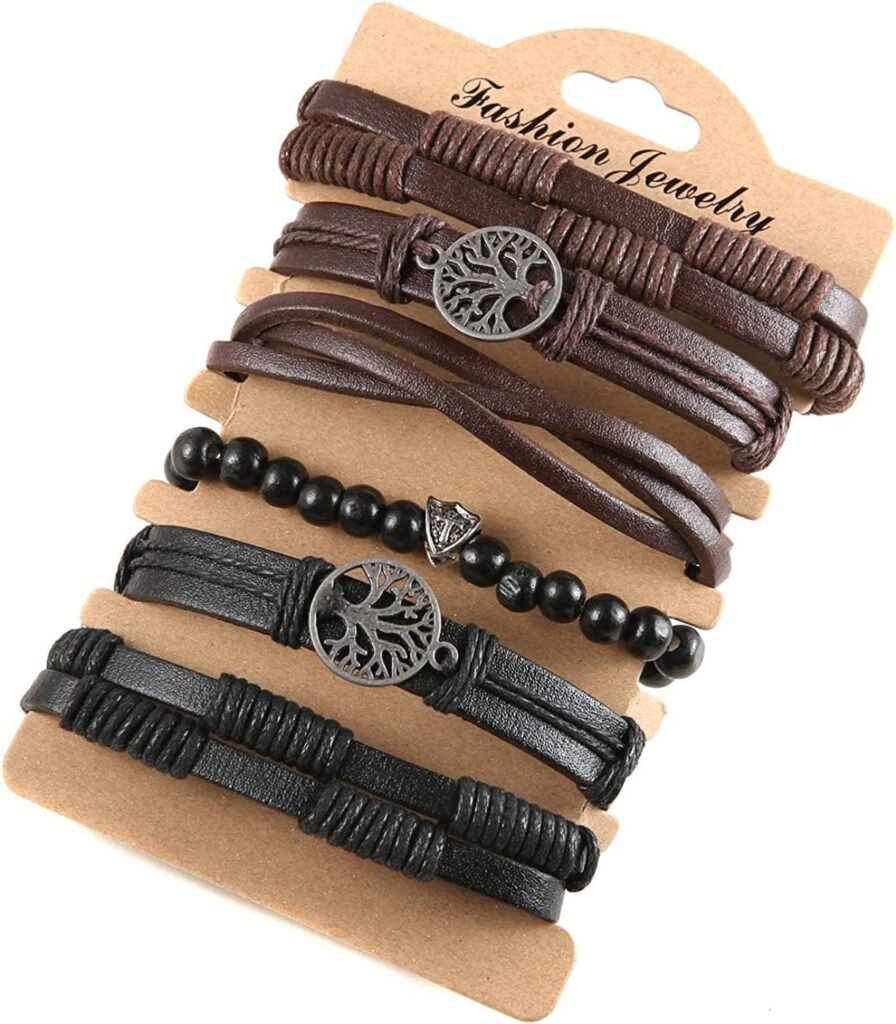 Chaukra Tree of life Genuine Leather Bracelets Men Women, Tiger Eye Natural Stone Lava Rock Beads Ethnic Tribal Elastic Bracelets Wristbands Chaukra Tree of life Genuine Leather Bracelets Men Women, Tiger Eye Natural Stone Lava Rock Beads Ethnic Tribal Elastic Bracelets Wristbands