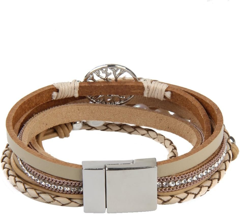 GelConnie Leather Cuff Bracelet Baroque Pearl Wrap Bracelet Gorgeous Gold Tube Bangle Magnetic Boho Bracelet Bohemian Wristband Jewelry Gift for Women Teen Girls Wife Sister GelConnie Leather Cuff Bracelet Baroque Pearl Wrap Bracelet Gorgeous Gold Tube Bangle Magnetic Boho Bracelet Bohemian Wristband Jewelry Gift for Women Teen Girls Wife Sister