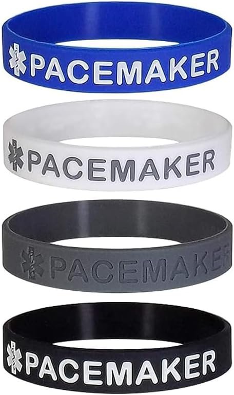 GMXLin Medical Alert ID Silicone Bracelet Sport Rubber Medical Awareness Emergency Wristband for Men Women