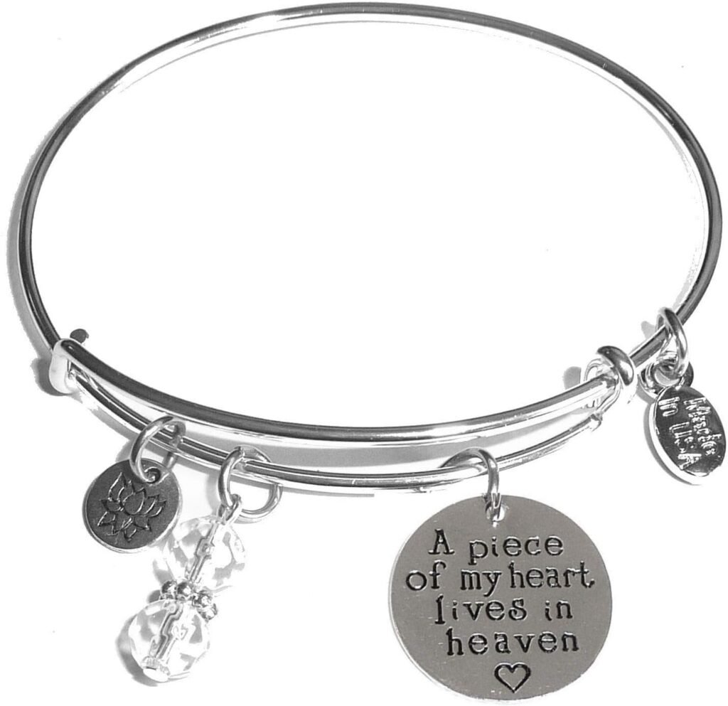 Hidden Hollow Beads Womens Made In USA Stainless Steel Message Charm Expandable Wire Bangle Bracelet, Popular, Stylish and Trendy, Arrives in a Gift Bag. Hidden Hollow Beads Womens Made In USA Stainless Steel Message Charm Expandable Wire Bangle Bracelet, Popular, Stylish and Trendy, Arrives in a Gift Bag.