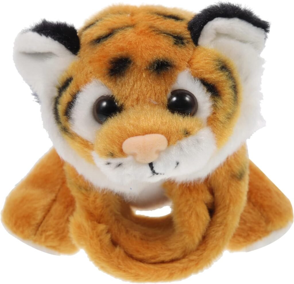 HOLIDYOYO Hug Animal Slap Bracelet for Party Favors Stuffed Animals Huggers Slap Bracelets Plush Toy Childrens Day Gift(Tiger) HOLIDYOYO Hug Animal Slap Bracelet for Party Favors Stuffed Animals Huggers Slap Bracelets Plush Toy Childrens Day Gift(Tiger)