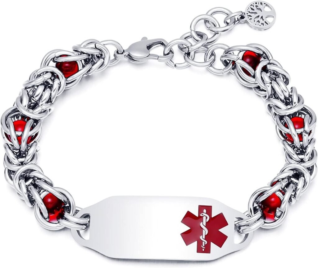 JFJEWER Medical Alert Bracelets for Women Men Free Engraving, Personalized Customizable Medical ID Bracelet, Includes an Emergency Medical Card to Carry More Emergency Medical Information JFJEWER Medical Alert Bracelets for Women Men Free Engraving, Personalized Customizable Medical ID Bracelet, Includes an Emergency Medical Card to Carry More Emergency Medical Information