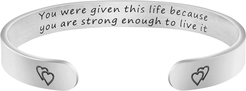 JoycuFF Inspirational Bracelets for Women Mom Personalized Gift for Her Engraved Mantra Cuff Bangle Crown Birthday Jewelry JoycuFF Inspirational Bracelets for Women Mom Personalized Gift for Her Engraved Mantra Cuff Bangle Crown Birthday Jewelry