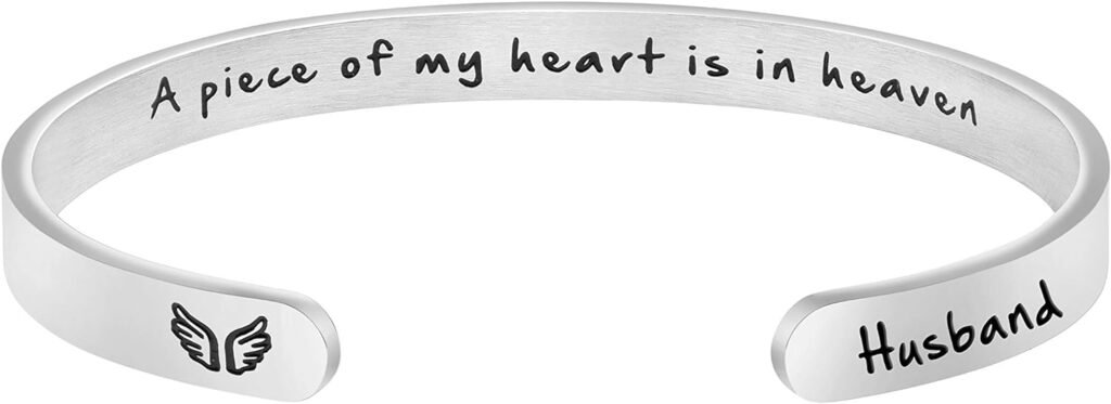 JoycuFF Memorial Gifts for Loss of Mom Dad In Memory of Jewelry Sympathy Bracelet Bereavement Cuff Secret Message Engraved Grief Gifts for Women JoycuFF Memorial Gifts for Loss of Mom Dad In Memory of Jewelry Sympathy Bracelet Bereavement Cuff Secret Message Engraved Grief Gifts for Women