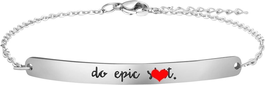 JoycuFF Personalized Gifts for Women Motivational Friendship Bracelets Inspire Mantra Message Engraved JoycuFF Personalized Gifts for Women Motivational Friendship Bracelets Inspire Mantra Message Engraved