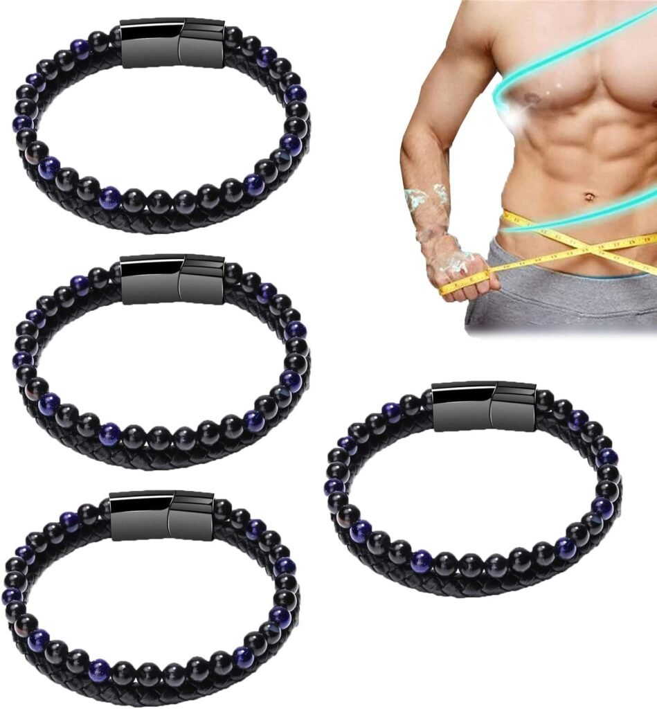 Krisuary Humanic+ Trio MAXHematie Beaded Bracelets, Humanic+ MAXHematie Beaded Bracelets, Natural Agate Stone Leather Beaded Bracelet, Slimming Weight Loss Anti-Fatigue Healing Bracelet (4-D) Krisuary Humanic+ Trio MAXHematie Beaded Bracelets, Humanic+ MAXHematie Beaded Bracelets, Natural Agate Stone Leather Beaded Bracelet, Slimming Weight Loss Anti-Fatigue Healing Bracelet (4-D)