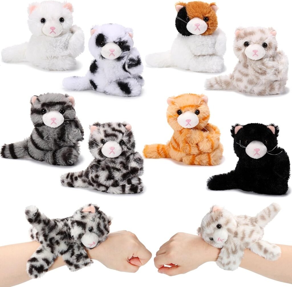 Liliful 8 Pack Stuffed Animal Slap Bracelets for Kids, 8 Inch Plush Animal Wrist Cute Snap Bracelets in Bulk Valentines Day Easter Birthday Gifts for Boys and Girls Party Favors(Kittens) Liliful 8 Pack Stuffed Animal Slap Bracelets for Kids, 8 Inch Plush Animal Wrist Cute Snap Bracelets in Bulk Valentines Day Easter Birthday Gifts for Boys and Girls Party Favors(Kittens)