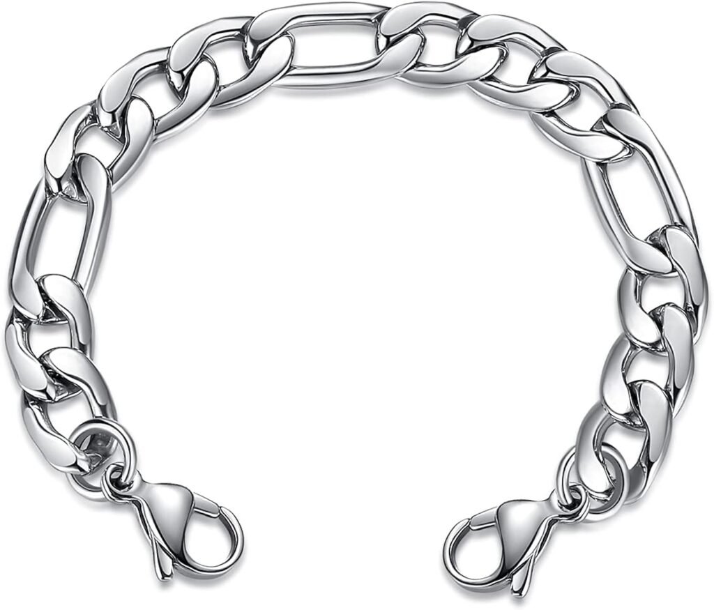 LinnaLove-Stainless Steel Figaro Chain lnterchangeable Medical Alert Bracelets - (Just Chain) LinnaLove-Stainless Steel Figaro Chain lnterchangeable Medical Alert Bracelets - (Just Chain)
