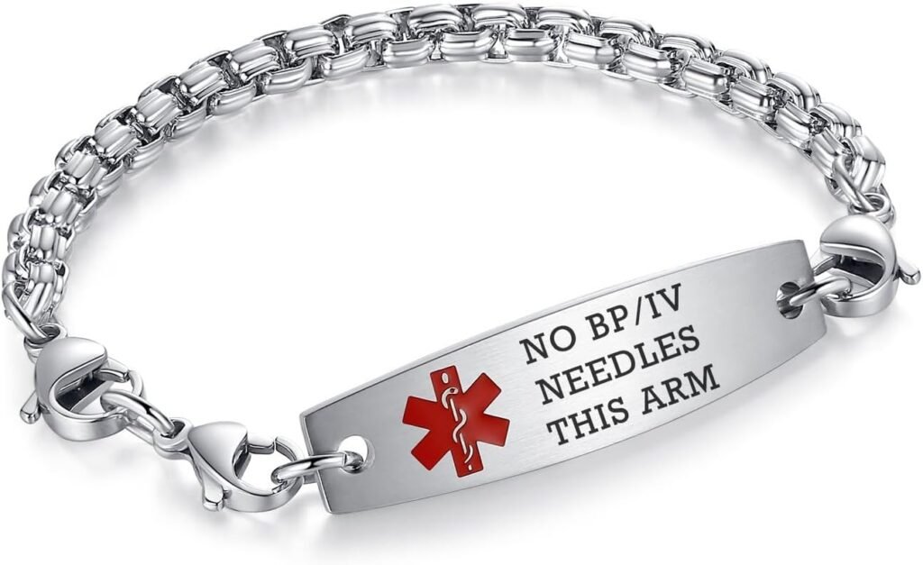 mnmhope 7.5-9 Adjustable Medical alert bracelets for Women/Men Stainless steel Interchangeable Medical bracelets mnmhope 7.5-9 Adjustable Medical alert bracelets for Women/Men Stainless steel Interchangeable Medical bracelets