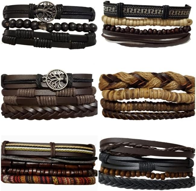 Novarena 1-24 Pcs Adjustable Length African Bracelets and Necklaces for Men Women Beaded Bracelets Multi Layer Ethnic Tribal Traditional Novarena 1-24 Pcs Adjustable Length African Bracelets and Necklaces for Men Women Beaded Bracelets Multi Layer Ethnic Tribal Traditional