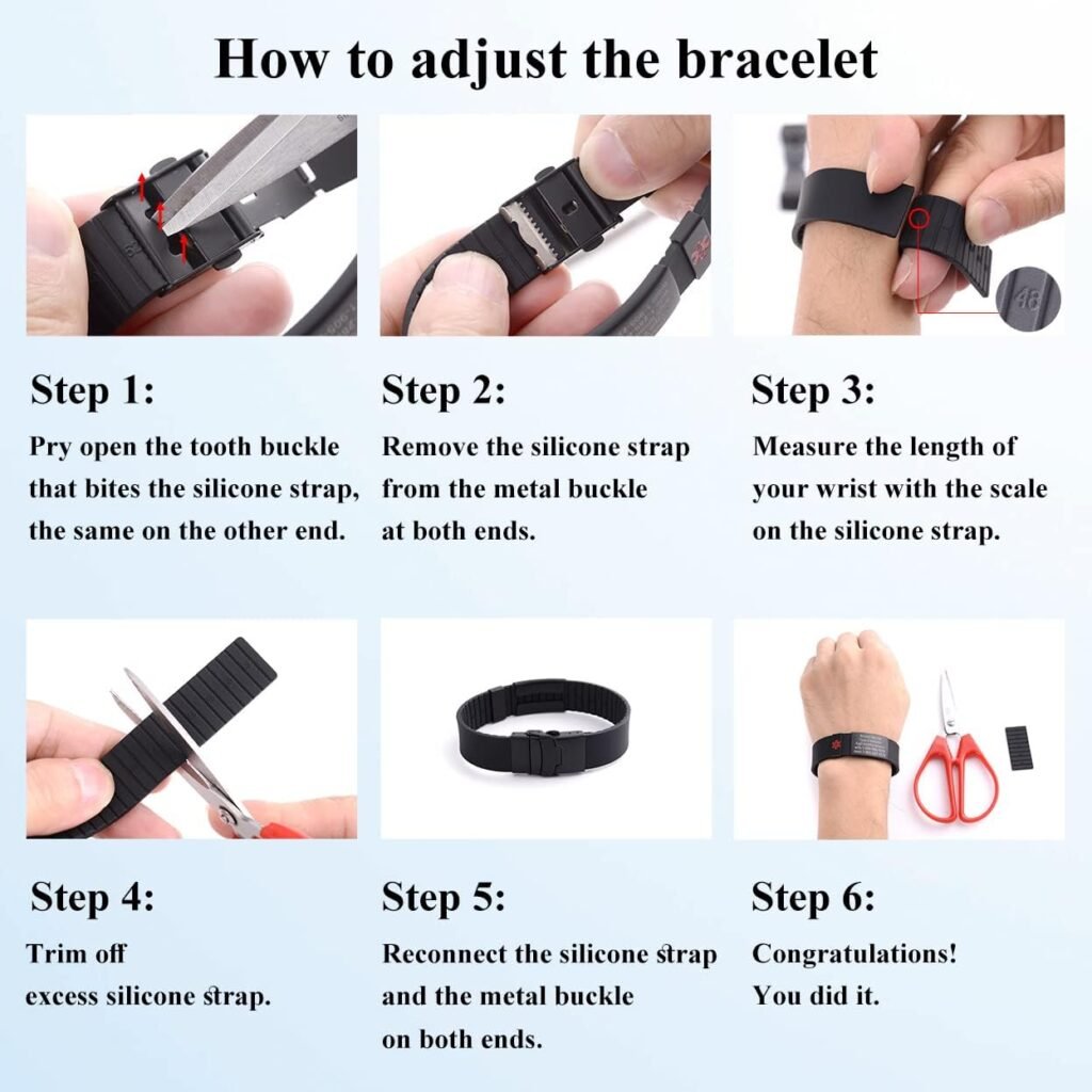 TINGKU Custom Sport Medical Alert Bracelet for Men Personalized SOS Safety Silicone Wristband Medic ID Bracelets for Runners