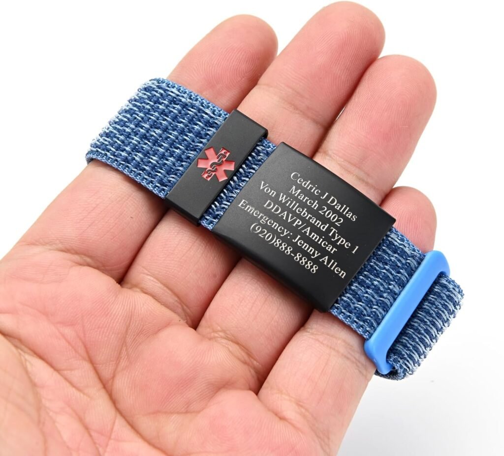 TINGKU Personalized Medical Alert Bracelet for Men Medical Alert Bracelet for Women Engraved Emergency Medical ID Bracelets Nylon Wristband Sport Jewelry Black TINGKU Personalized Medical Alert Bracelet for Men Medical Alert Bracelet for Women Engraved Emergency Medical ID Bracelets Nylon Wristband Sport Jewelry Black