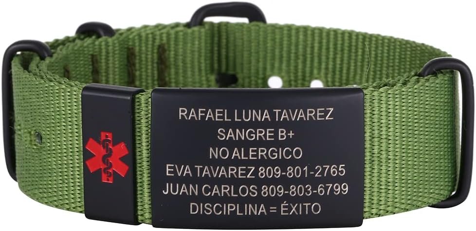 TINGKU Personalized Medical Alert Bracelet for Men Women Custom Engraved Emergency Medical ID Bracelets Diabetic Nylon Wristband Sport Jewelry TINGKU Personalized Medical Alert Bracelet for Men Women Custom Engraved Emergency Medical ID Bracelets Diabetic Nylon Wristband Sport Jewelry