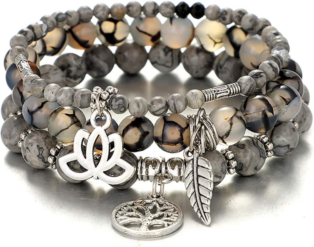 UEUC Tree of Life Yoga Healing Stone Bracelets,Multilayer Lotus Chakra Stone Reiki Bracelet Sets,Anxiety Crystal Natural Stone,for Women Stress Relief UEUC Tree of Life Yoga Healing Stone Bracelets,Multilayer Lotus Chakra Stone Reiki Bracelet Sets,Anxiety Crystal Natural Stone,for Women Stress Relief