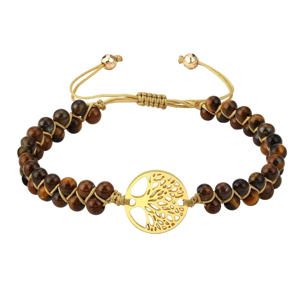 Wingoden Protection Bracelet for Women Men Tree of Life Yoga Good Luck Bracelet Natural Stone Handmade Bracelet Gift for Her, Jasper Wingoden Protection Bracelet for Women Men Tree of Life Yoga Good Luck Bracelet Natural Stone Handmade Bracelet Gift for Her, Jasper