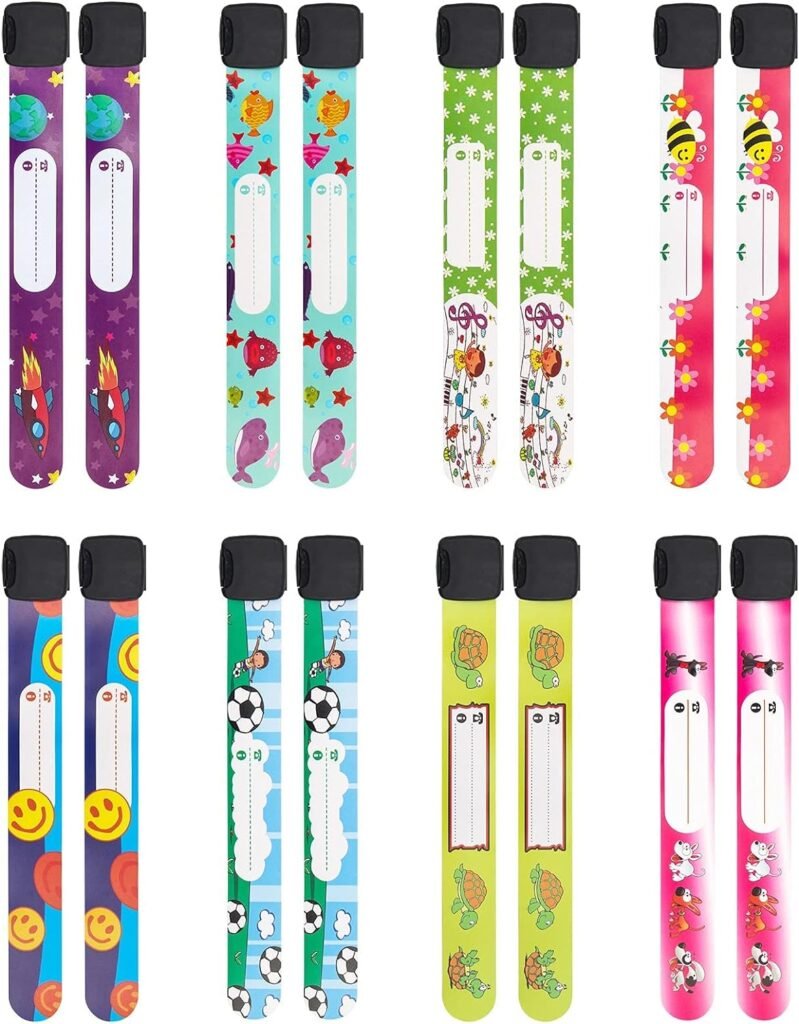 Wiwaplex 16Pcs Child Safety ID Bracelet Wristband, Identification Bracelets for Kids, Adjustable Waterproof Kids Safety Bracelet Wristband, Reusable Children Information ID Bracelet for Boys Girls Wiwaplex 16Pcs Child Safety ID Bracelet Wristband, Identification Bracelets for Kids, Adjustable Waterproof Kids Safety Bracelet Wristband, Reusable Children Information ID Bracelet for Boys Girls