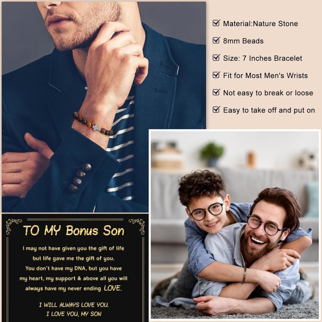 Yeshen Gifts for Son Husband Dad Uncle Boyfriend Bonus Dad Brother Soulmate Grandson Grandpa Bonus Son Nephew Fiancé Papa, Natural Stone Bracelet Gift for Men Teen Boys. Yeshen Gifts for Son Husband Dad Uncle Boyfriend Bonus Dad Brother Soulmate Grandson Grandpa Bonus Son Nephew Fiancé Papa, Natural Stone Bracelet Gift for Men Teen Boys.