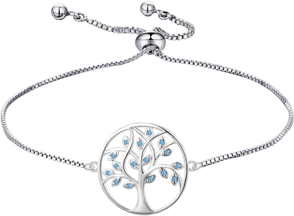 YL 925 Sterling Silver Bracelet Tree of Life Bracelets Cubic Zirconia Created Emerald Tree Jewelry Link Bracelet Gifts YL 925 Sterling Silver Bracelet Tree of Life Bracelets Cubic Zirconia Created Emerald Tree Jewelry Link Bracelet Gifts